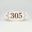 305 oval acrylic house number plate — studio cover