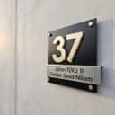 3D Modern Stainless Steel House Number Plate view 2