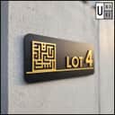 UMAKE BLack Gold Customize Acrylic House Number Plate Tanda Rumah 门牌 Room Number Office modern sign view 2