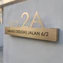 Gold Stainless Steel House Number Plate view 2