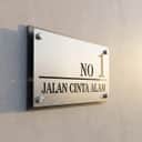 Stainless Steel 304 Laser House Plate Address Nombor Rumah Tanda Rumah 门牌 Metal Fully Customize view 2