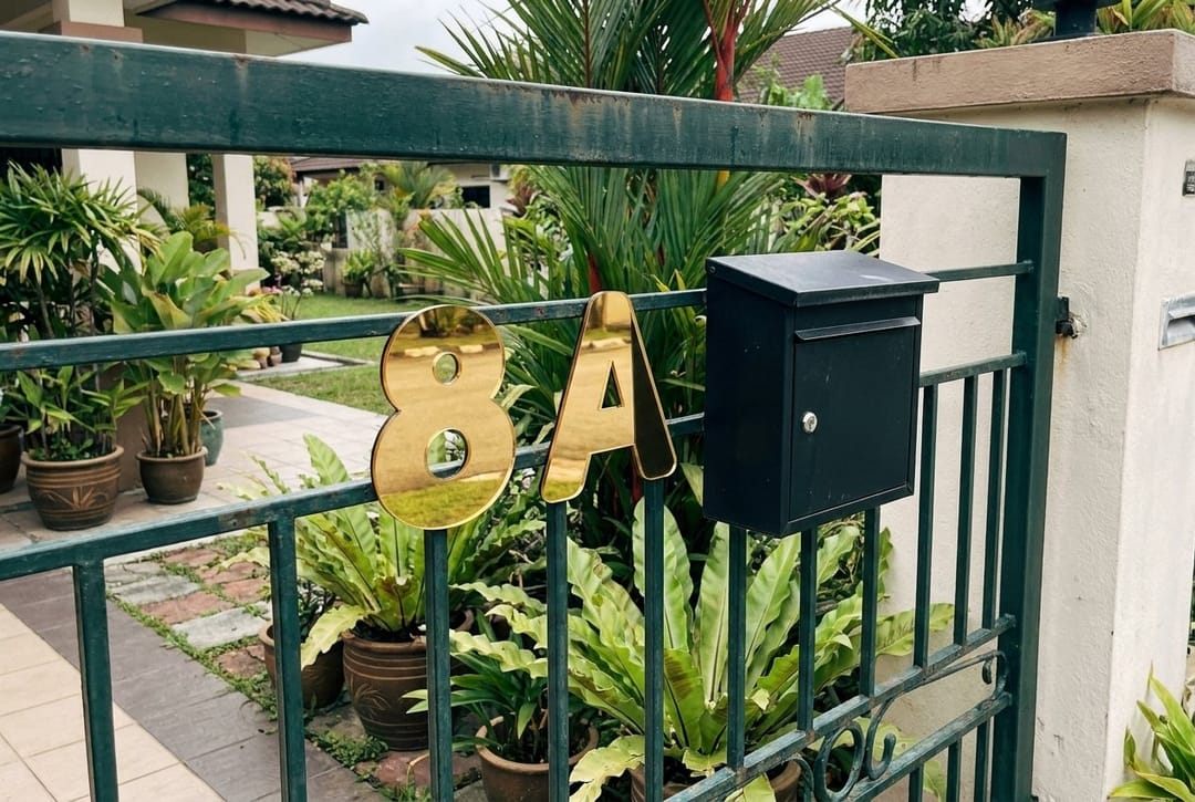 Gold House Numbers