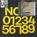 (READY STOCK) 65mm/ 100mm Yellow Plated House Door Address Number Digit /Nombor Rumah Alamat /Nombor view 2