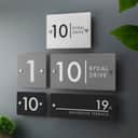 Contemporary Modern House Number Sign Printed Address Signage - tanda rumah custom- 门牌定制商用家用 view 3