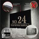 (Solar LED + Stainless Steel) Solar House Number Plate Customized & Address Sign 太阳能门牌 Outdoor Modern Tanda Rumah view 3
