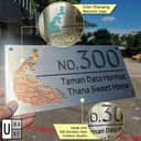 (Color Changing) Modern Peacock Stainless Steel House number plate/Rumah Nombor Plat/வீட்டு எண் view 3