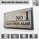 Stainless Steel 304 Laser House Plate Address Nombor Rumah Tanda Rumah 门牌 Metal Fully Customize view 3