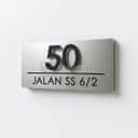 Stainless Steel House Number Plate (Custom) view 3