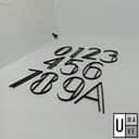 Black 60mm/100mm House Number Door Address Digits Acrylic Mailbox Numbers minimalism design A-Z view 2