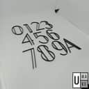 Black 60mm/100mm House Number Door Address Digits Acrylic Mailbox Numbers minimalism design A-Z view 3