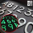 Glow in the dark Acrylic House Number Plate/Nombor Plat Rumah Akrilik 夜光 门牌 灯 Jade Stone Acrylic 2 layers 5mm thick view 3