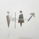 Stainless Steel Toilet Direction Sign view 2