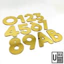 Umake 6.5/10/15cm 100% GOLD COLOUR MAILBOX NUMBER PLATE HOUSE NUMBER TANDA NOMBOR RUMAH 门牌号码 SHINY view 2