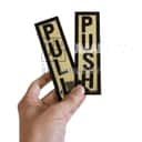 3D Acrylic Push Pull Sign (Black Gold) view 2