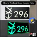 (Glow in the dark)Modern House Number Plate Tanda Rumah 夜光门牌 Full Customized Nombor Rumah Plat Rumah Assalamualaikum New view 3