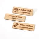 Wood Engraved Nametag view 2