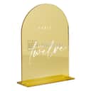 Custom Acrylic Table Signage T Shape (double sided or single sided view) view 2
