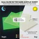 Glow in the Dark Acrylic Sheet 3mm (Custom Cut) view 2