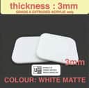 Matte White Acrylic Sheet (Custom Cut) view 3