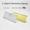 L-Shape Aluminium Desk Name Plaque view 2