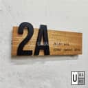 Outdoor Solid Wood House Number Plate (300mm Standard) view 3