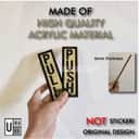 3D Acrylic Push Pull Sign (Black Gold) view 3