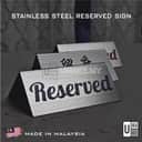 Stainless Steel Reserved Table Sign view 2
