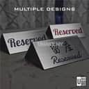 Stainless Steel Reserved Table Sign view 3
