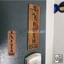 Push Pull Door Sign Pair (Wood Acrylic) view 3