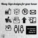 Minimalist Acrylic Outdoor Sign (Delivery / Food / Parcel) view 2
