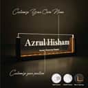 LED Desk Name Plate (Acrylic + Wood) view 3