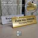 Metallic Acrylic Desk Name Plate (Aluminium Frame) view 2