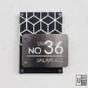 Stainless Steel Artisan House Number Plate view 3