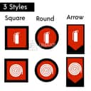 3D Acrylic Fire Extinguisher Sign view 3