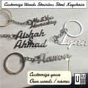 Stainless Steel Custom Name Keychain view 2