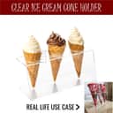 Acrylic Ice Cream Cone Holder (3-Slot) view 2