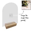 DIY Acrylic Table Number with Wooden Base view 2