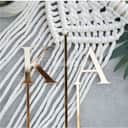 Gold Mirror Acrylic Cake Topper (Initials) view 3
