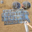 Mini Steel Stencil Plate (A-Z / 0-9) — 3cm set view 2
