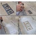 Mini Steel Stencil Plate (A-Z / 0-9) — 3cm set view 3