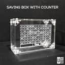 Acrylic Piggy Bank with Counter view 2