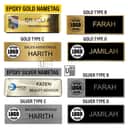 Stainless Steel Epoxy Name Tag (Custom Logo) view 2