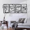 Nordic Matte Black Metal Wall Art view 3