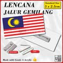 Malaysia Flag Badge — Acrylic (Pin/Magnet) view 2