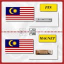 Malaysia Flag Badge — Acrylic (Pin/Magnet) view 3