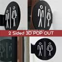 Side-Hanging Acrylic Toilet Sign view 3