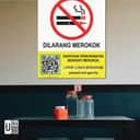 No Smoking & Tobacco Sales Warning Sign (KKM) view 3