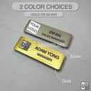 Stainless Steel Name Tag (Custom, Gold/Silver) view 3