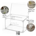 Acrylic Donation Box with Lock view 2