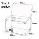 Acrylic Donation Box with Lock view 3